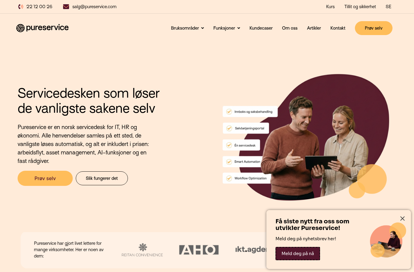 Skjermbilde: Første visning